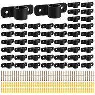 50 Pcs 1/2 Inch Pipe Clamps Plastic Pipe Support Suspension Clamp with Expansion Bolts for CPVC Tube