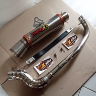 1 set daeng sai4 open pipe 51mm for ex 5 krisss 110/ smash 115/xrm 110/125 Rusi 110/legend 115
