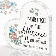 Colleague resignation retirement farewell gift office desk decoration heart-shaped acrylic logo gift