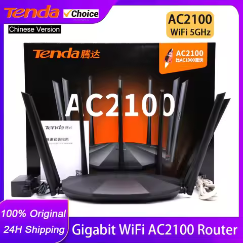 Tenda AC23 Dual Band Gigabit WiFi AC2100 Router IPV6 Home Coverage Wireless 4X4MU-MIMO VPN Support 2