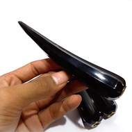 Pipa Once cangklong  Tanduk hitam tanduk bule tanduk kerbau  padat  Motif Belimbing ukir manual Leng