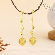 Girls Earrings New Chinese Style 925 Silver Needle Can Open Auspicious Clouds Sachet Hydrangea Earri