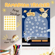 RAMADHAN TRACKER FOR KIDS | Ramadan Fasting Checklist Poster | FREE STICKER & NANOTAPE