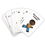 24pcs Brain Break Activity Cards Kids Words Learning Teaching Aids Classroom Resources DIY Quiz Boar