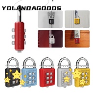 YOLA 6 Digit Button Password Lock Anti-theft Combination Lock Travel Backpack Zipper Lock