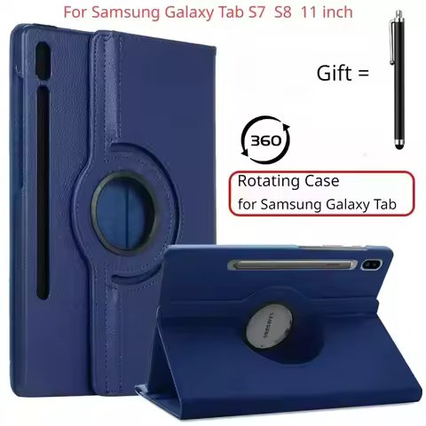 360 Rotating Case for Samsung Galaxy Tab S7 S8 11 S9 T870 X710 Tablet Cover Tab S5e A8 10.5 X200 A9+