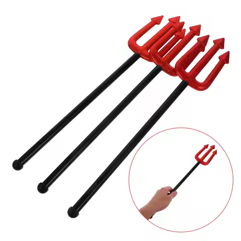 3Pcs Devil Cosplay Pitch Fork Detachable Lightweight Halloween Party Demon Prop Decoration Devil Cos
