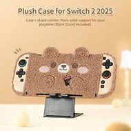 Cute Plush Bear Protective Case For Nintendo Switch 2