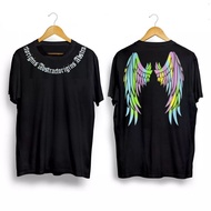 T-shirt T-shirt T-shirt Angel Wings Rainbow T-shirt Wings T-shirt Angel Wings T-shirt Distro Origina