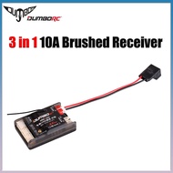 DUMBORC 3in1 Reciver 2.4GH 10A 5V/2A 2S LiPo BEC With Gyro Light Controller For RC Car Boat 130 180 