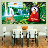Stone painting of Buddha Shakyamuni LV416 - size: 100 * 61cm. (UNWORKED PAINTING)