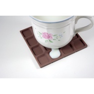 Mosaic Tiles Coaster (White / Choc)