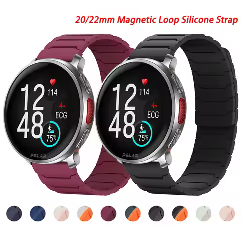 20 22mm Magnetic Loop Silicone Band For POLAR Vantage M3 M2 M Bracelet For POLAR Vantage V3 V2/Grit 