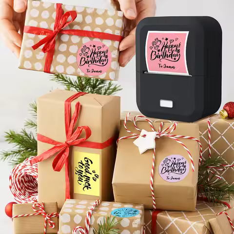 Marklife X2 Portable Mini Printer Wireless Bluetooth-compatible Inkless Sticker Maker Printer Tag Pr