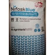 Baja Bunga Nifosk Blue NPK 12-12-17/2+B+15S+TE 50 Kg
