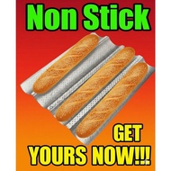 4 Rolls French Baguette Bread Pan Loaf Tin bread lame baguette tray Loyang Roti Panjang Bread Stick 