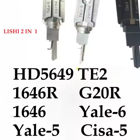 Repair Toos Lishi Pick 2in1 Yale-6 Yale-5 CISA-5 for Cylinder Lock Keyway Kit TE2 HD5649 1646R 1646 