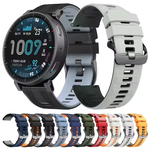 22mm Sports Watch Band For Amazfit Active Max/Cheetah 2 Ultra 48mm Silicone Strap For BIP Max Bip 6 