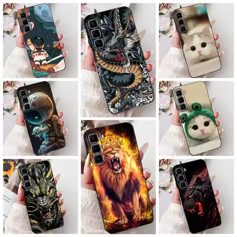 For Infinix Hot 50 Pro Plus Case Animals Tiger Lion Dragon Phone Cover Infinix Smart 9 Hot 50 Pro 4G