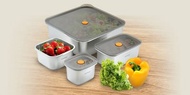 香港行貨 德國寶 FreshLock可微波不銹鋼保鮮盒SSB-SET4