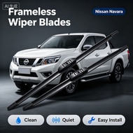 Frameless Wiper Blades for Nissan Navara D22 NP300 Quiet Clean