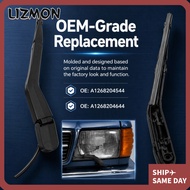 LIZMON 2PCS Headlight Wiper Replacement, Black A1268204544，A1268204644 Headlamp Wiper Arm, ABS Headl