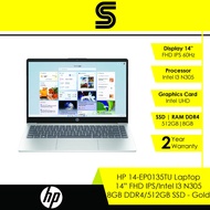 HP Laptop 14-EP0135TU Gold - 14" FHD IPS/I3-N305/Intel UHD/512GB SSD/8GB DDR4/Win11)