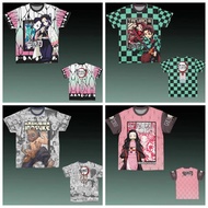 New Arrival Summer Kamado Tanjiro Haori Demon Slayer Streetwear T-Shirt Leisure Street Kids Loose Sh