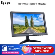 Eyoyo จอแอลซีดีมอนิเตอร์ HDMI 10นิ้ว1920X1200 16:10แสดงผลหน้าจอ IPS พร้อมเอาต์พุต BNC VGA AV สำหรับ 