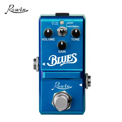 Rowin LN-321 Blues Pedal Wide Range Frequency Response Blues Style Overdrive Effect Pedal for Guitar