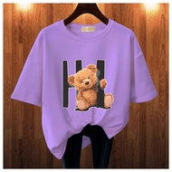 GET FASHION - BAJU KAOS WANITA DEWASA BEAR HI KOREAN STYLE OVERSIZE VIRAL
