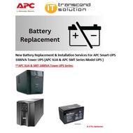 New Battery Replacement / Installation Service For APC Smart-UPS 1000VA Tower UPS  (APC SUA1000I / A