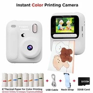 【High Quality】 Children's Instant Print Camera 5 Color Print Camera 1080P Thermal Print Toy Camera P