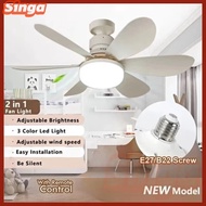 52CM Ceiling Fan With Light 40W E27 Silent Fan Light with Remote Control Ceiling Fan Light Indoor