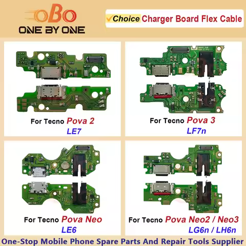 USB Charging Port Board For Tecno Pova Neo 2 3 5G LE6 LE7 LE8 LD7 LG6n LH6n LF7n Charger Dock Connec