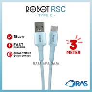 HP Type C Data Charger Cable 2 Meter 2M Fast Charging 3A Type C Charger Android Robot RSC200