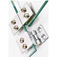 Fixed Glass Door Hinge Clamp Rotates 180 Degrees / 0 Degrees / 90 Degrees