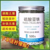 免運 家用硫酸亞鐵預防黃葉調節土壤酸堿性喜酸綠植肥料開花植物水溶肥
