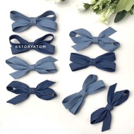 1PC - JEANS RIBBON APPLICATION / JEANS BOW / KOREAN JEANS RIBBON APPLICATION