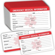 5pcs/Set Medical Alert Wallet Cards - Emergency Contact & Medical Info ID Cards, Quick Access And As