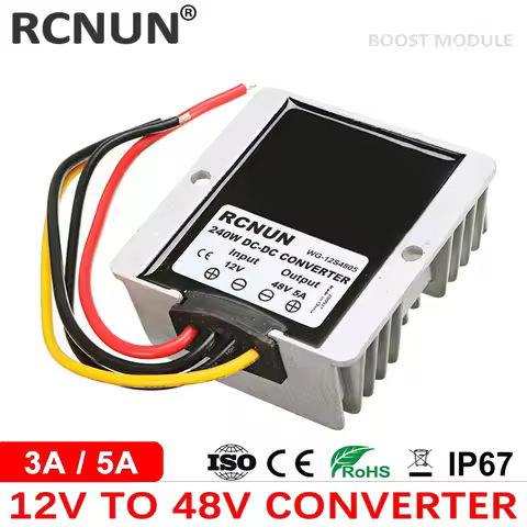 RCNUN Boost Module 12V to 48V 3A 5A Reliable Step Up DC DC Converter 12 Volt to 48 Volt Boost DC-DC 