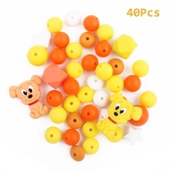 【No-profit】 Silicone Beads Combination Set Pacifier Chain Clips Set Cartoon Animal Shape Teething Be