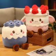 Plush Toy Strawberry Cake Mango Blueberry Cake Fruit Party Gift for Children Cake Pillow