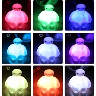 Creative color luminous doll animation flash LED big white night light plastic dormitory light