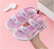 Dép xăng đan sandal bé gái chất cao su hình công chúa I Love You shoes for kid