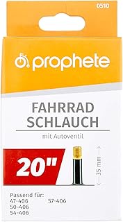 Prophete Bicycle Inner Tube 20 Inch Car Valve ETRTO 47-406 50-406 54-406 57-406 Suitable for 20 x 1.