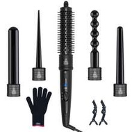 5-In-1Curling Wand Set ,With32mm, 32mmbrush,Bead25mm,18-25mm,9-18mm Interchangeable Barrels.Easy To 