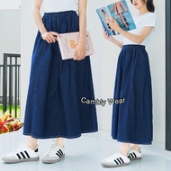 Denim Skirt Midi Flare Highwaist Denim Skirt Korean Style BY CAMBLY WEAR