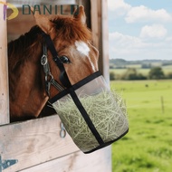 DANILO1 Horse Feeding Bag, Adjustable Mesh Grazing Muzzle, Durable Breathable Elastic Leak-Proof Mou