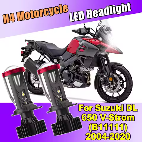 1PCS H4 Projector Lens Light Motorcycle Headlight Bulb 30000LM Super Bright For Suzuki DL 650 V-Stro